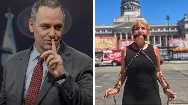 Cruce de alto voltaje: Nancy Pazos y Manuel Adorni, protagonizaron el duelo mediático del día. &nbsp;