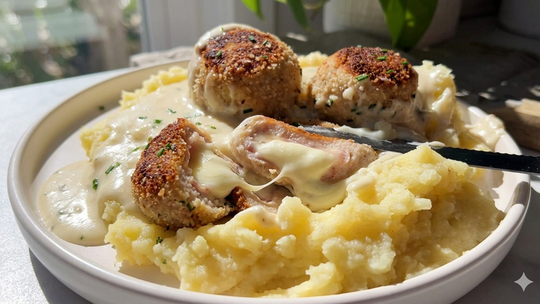 Albóndigas de pollo rellenas de jamón y queso: la receta que sólo lleva 20 minutos
