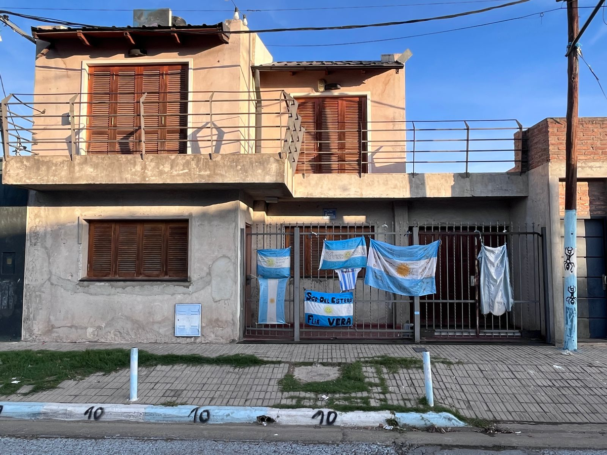 El frente de la casa de la familia Messi donde nació Lionel en la ciudad de Rosario.