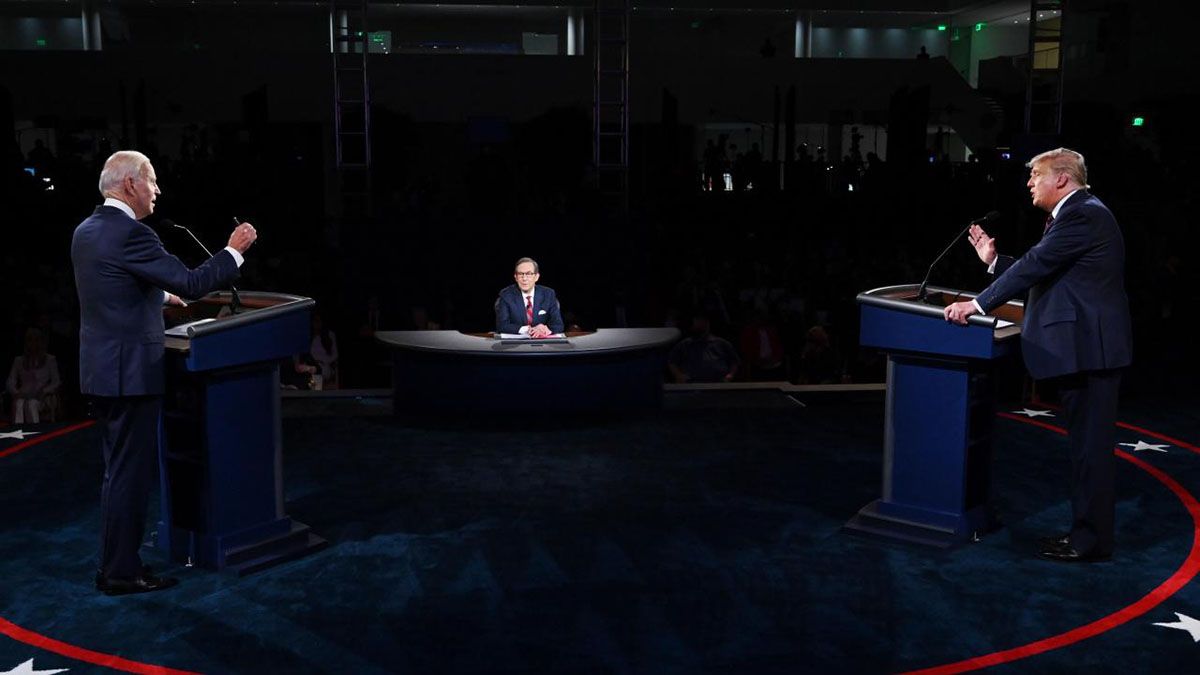 Trump y Biden debatieron por primera vez cara a cara este martes a la noche.
