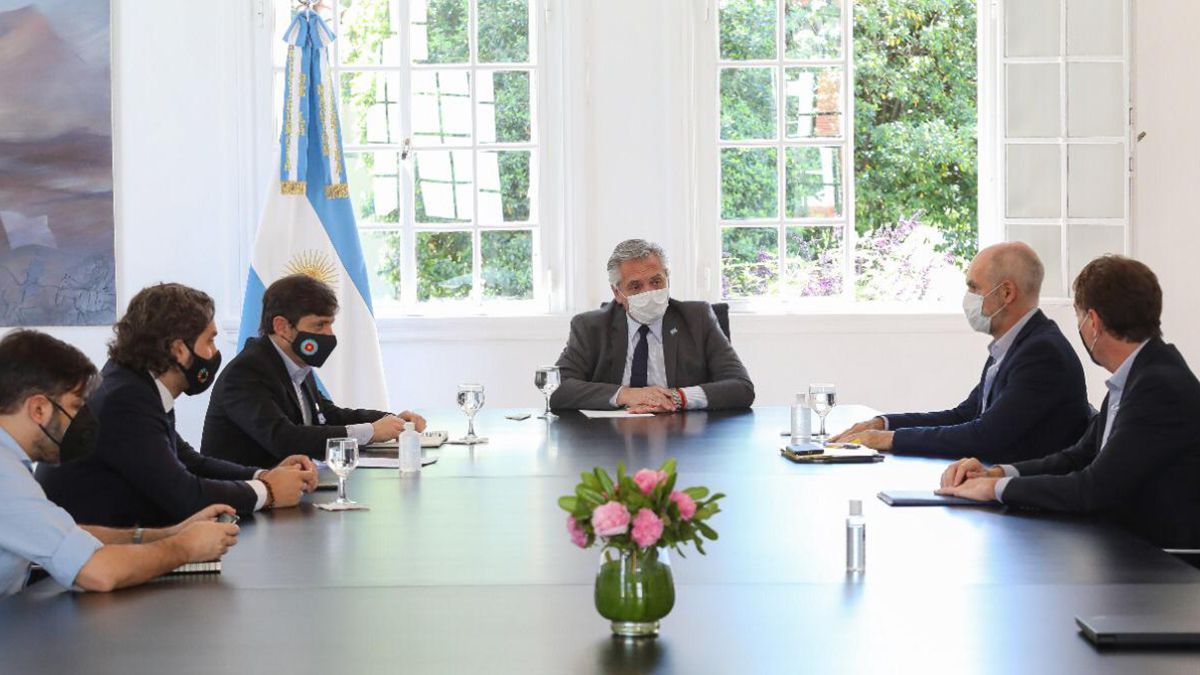 Alberto Fernández reunido con el jefe de Gobierno porteño