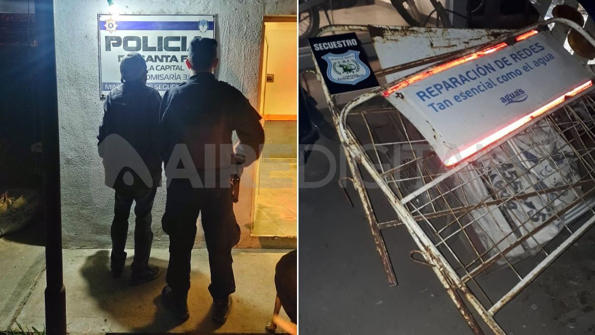 Detenido por intentar robar vallas de Aguas Santafesinas