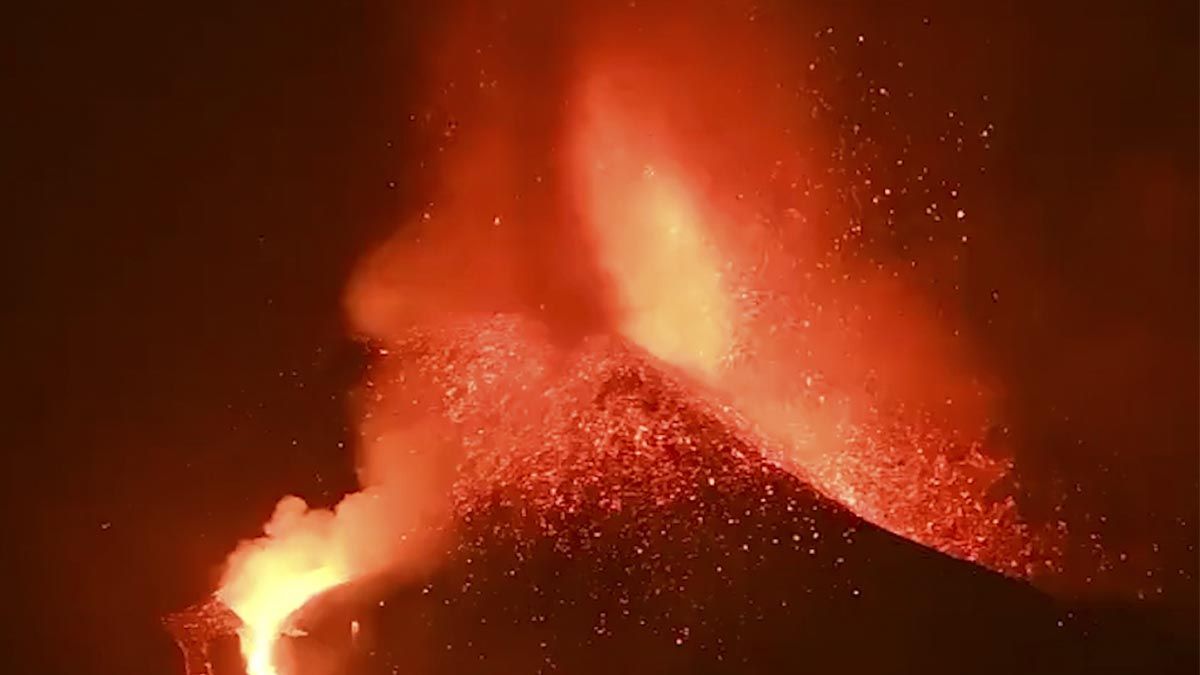 Erupción del volcán Cumbre Vieja en la isla española de La Palma