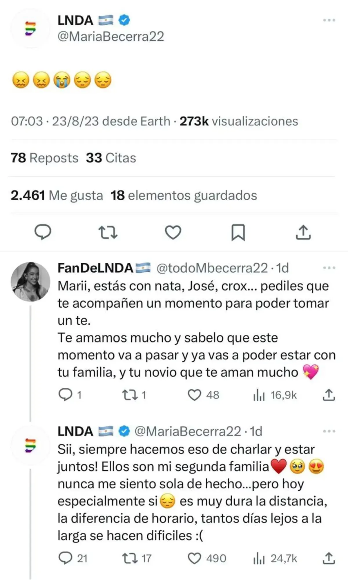 María Becerra preocupó a sus seguidores. María Becerra preocupó a sus seguidores.