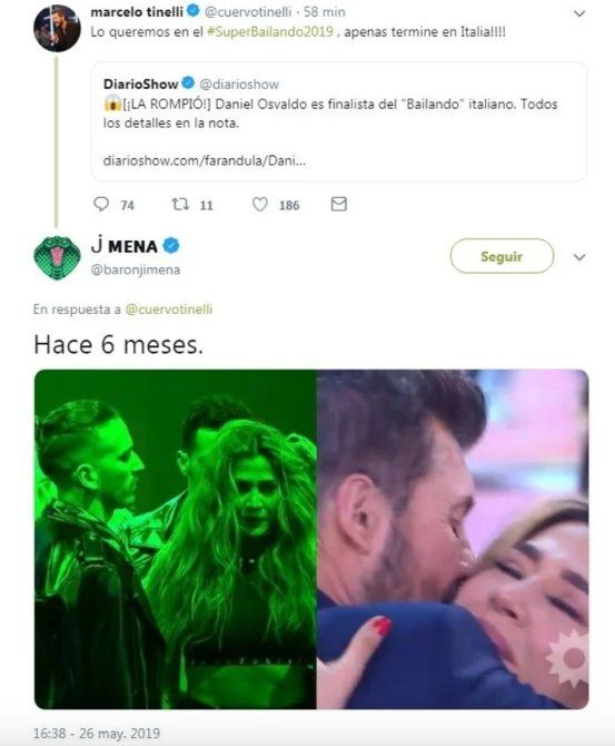 Tinelli quería convocar a Daniel Osvaldo.