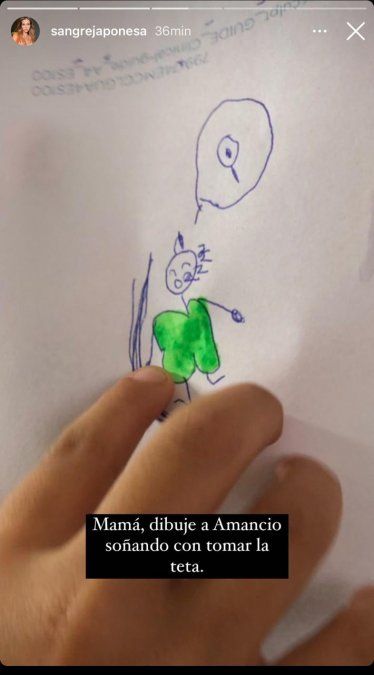 La China Suárez subió un dibujo de Magnolia sobre su hermanito y causó ternura. 