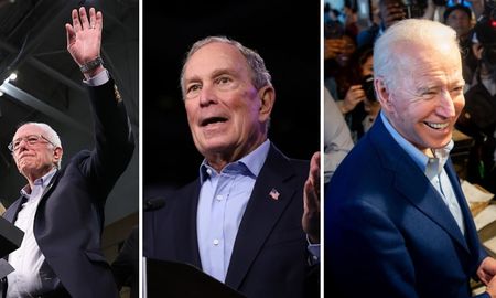 Sanders, Biden y Bloomberg son los principales candidatos demócratas. Sanders, Biden y Bloomberg son los principales candidatos demócratas.