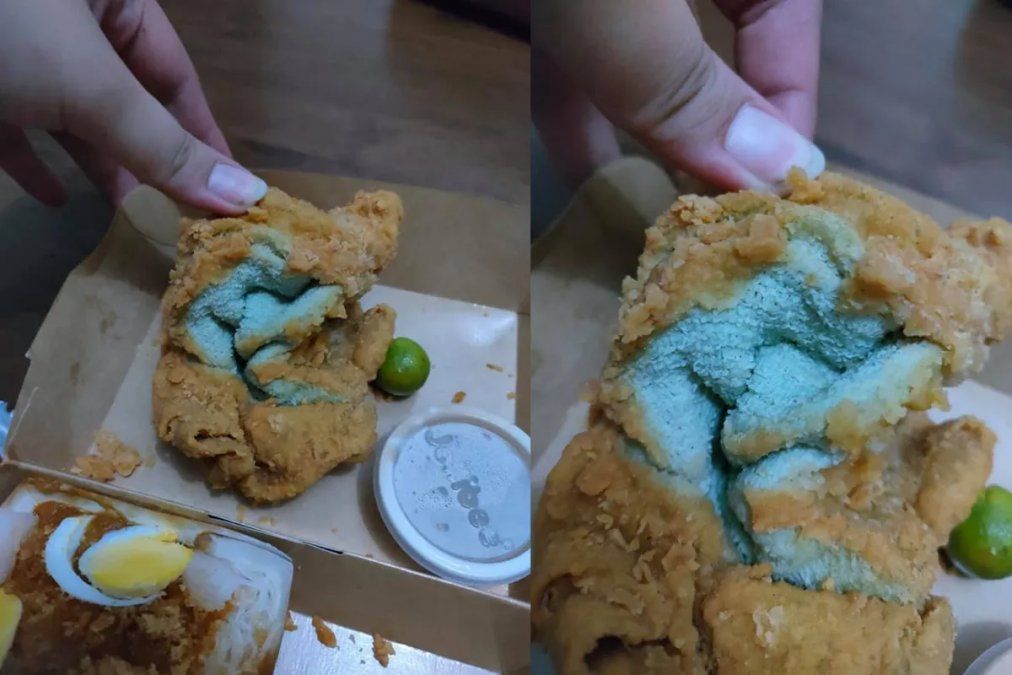 Insólito: pidió pollo por delivery y le llegó una toalla frita