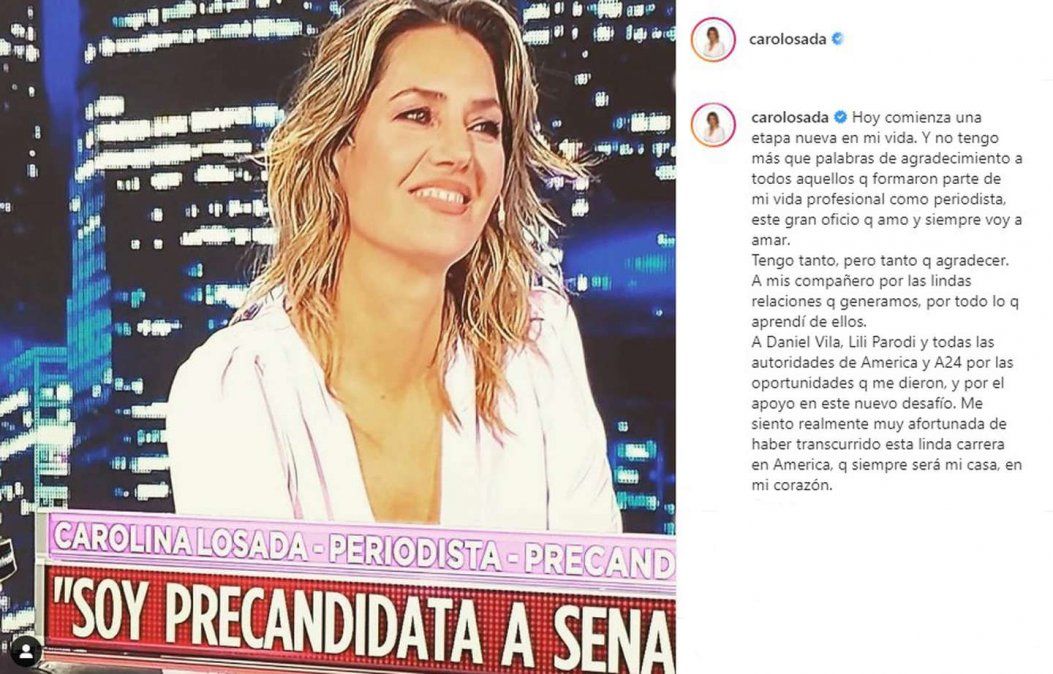 La periodista anunció que será precandidata a senadora nacional.