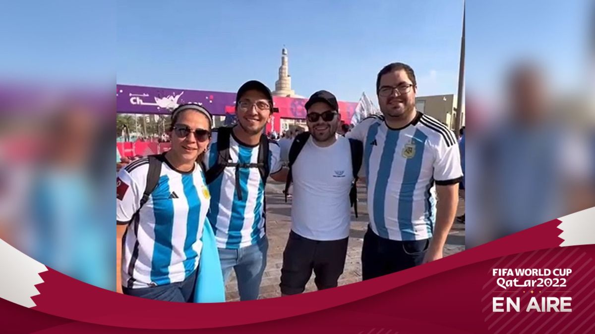 Nicaragüenses hinchan por Argentina en Qatar.&nbsp;