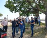 La movilización de los músicos partió desde El Faro de la costanera La movilización de los músicos partió desde El Faro de la costanera