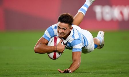 Marcos Moneta anotando uno de los dos tries para la gran remontada de Los Pumas en Tokio 2020. Marcos Moneta anotando uno de los dos tries para la gran remontada de Los Pumas en Tokio 2020.