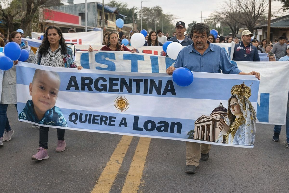 Marcha por Loan. Foto: AICA.