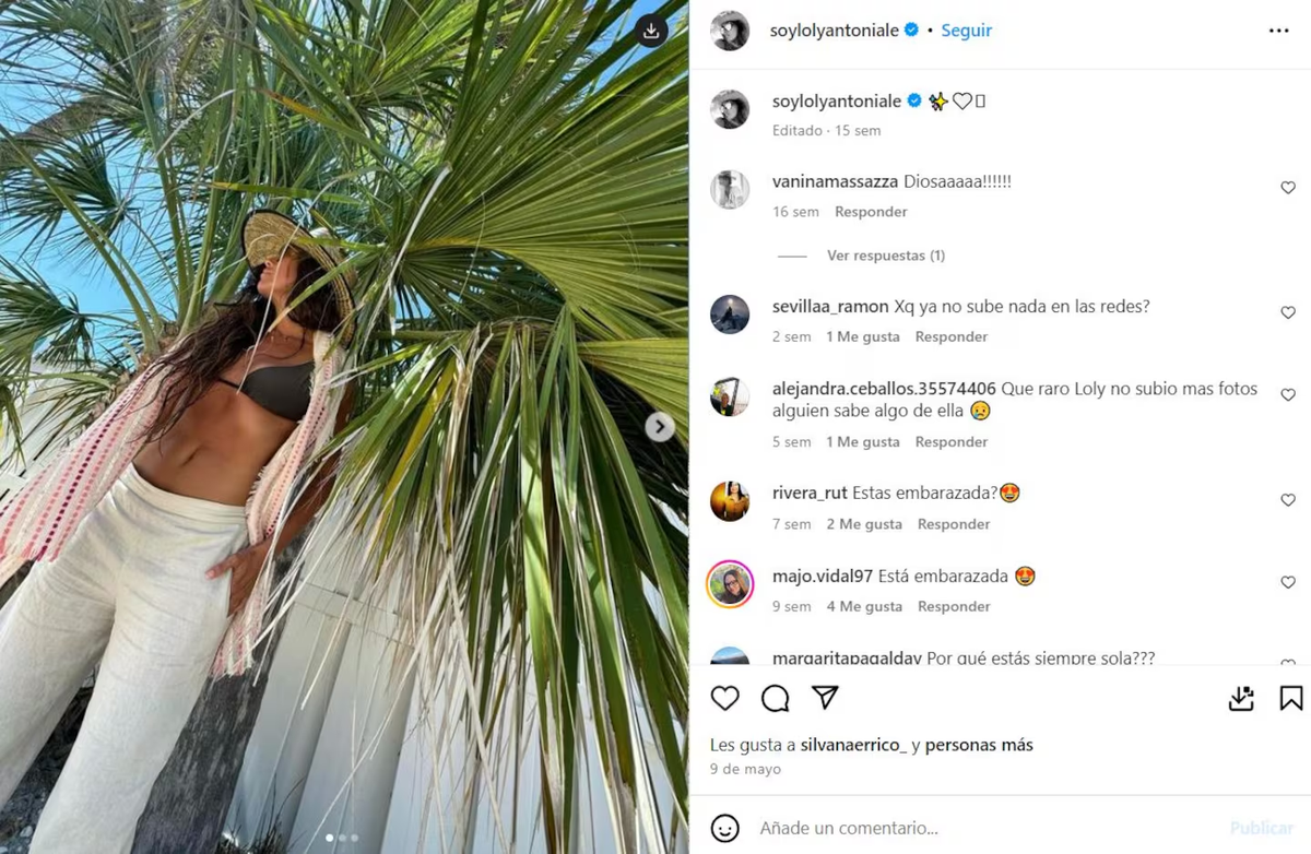 Los seguidores de Loly Antoniale están preocupados por su bienestar. Los seguidores de Loly Antoniale están preocupados por su bienestar.