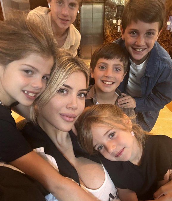 Wanda Nara en Estambul: ya se reencontró con sus hijos.