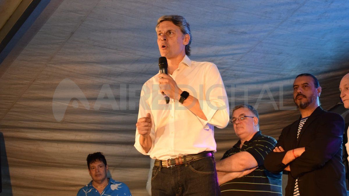 El secretario de Turismo, Alejandro Grandinetti, durante el lanzamiento de la quinta Fiesta Nacional de la Cumbia Santafesina.