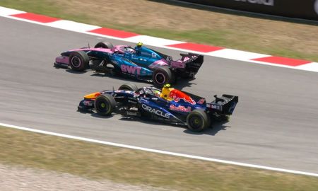 Hadjar superando a Franco Colapinto en el GP de Barcelona. Hadjar superando a Franco Colapinto en el GP de Barcelona.