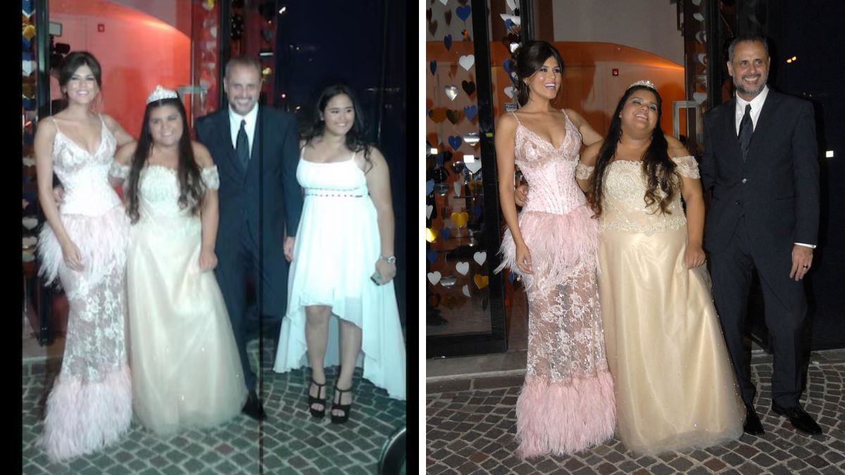 Morena Rial junto a su hermana Rocío, su padre Jorge y la que era la pareja de su padre, Loly Antoniale. Morena Rial junto a su hermana Rocío, su padre Jorge y la que era la pareja de su padre, Loly Antoniale.