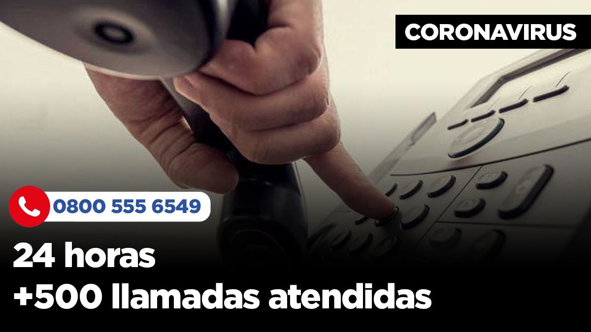 Más de 550 llamadas en 24 horas al 0800 de la provincia por coronavirus