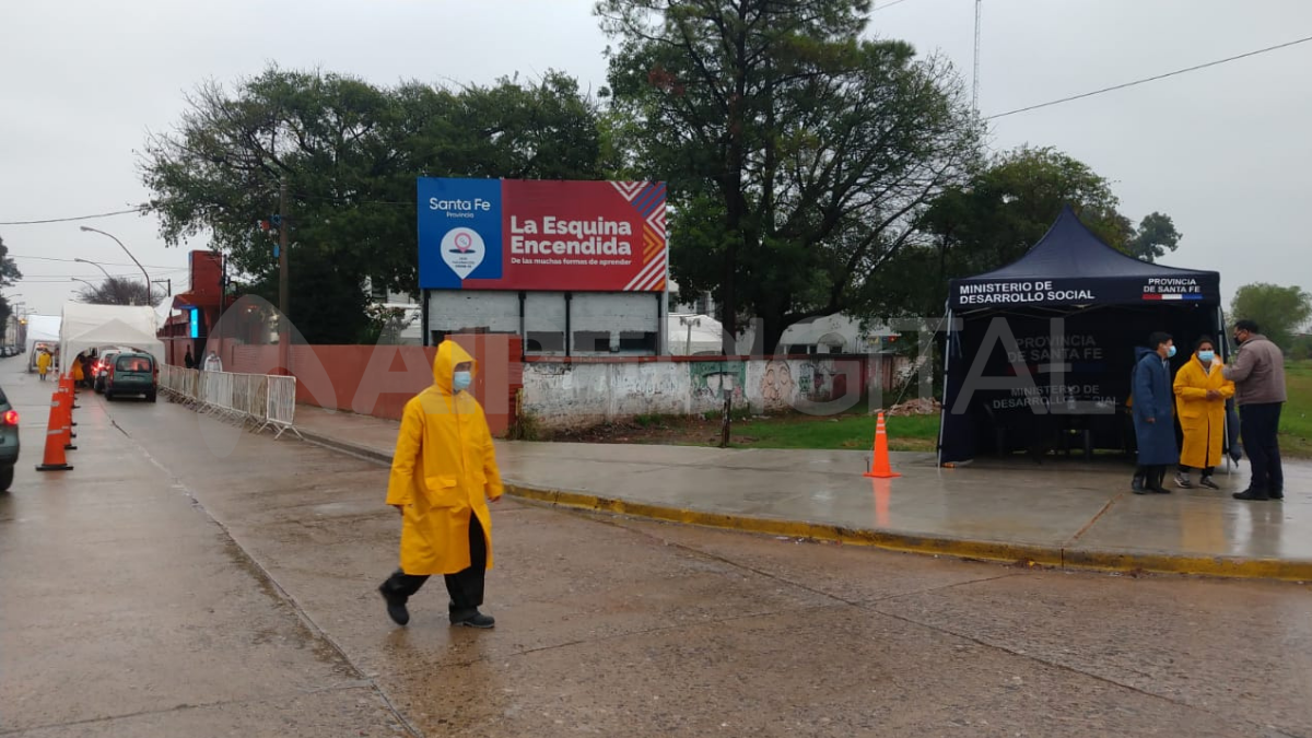 Agustín Tránsito Martínez fue inmunizado ese domingo con una dosis de AstraZeneca en la Esquina Encendida.