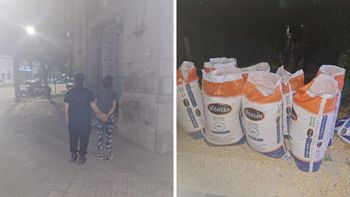 Santa Fe: se llevaron detenida a una mujer con 400 kilos de cereal robado en las vías del ferrocarril