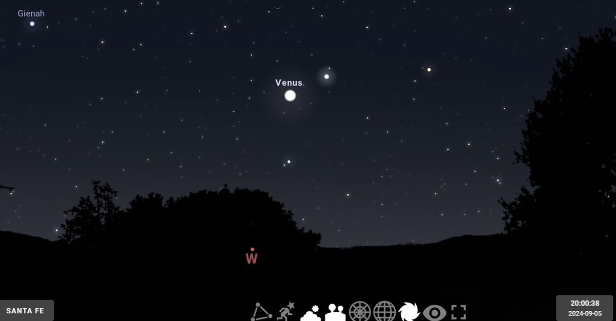 Simulación del cielo en Santa Fe el próximo 5 de septiembre a las 20 hs. Simulación del cielo en Santa Fe el próximo 5 de septiembre a las 20 hs. 