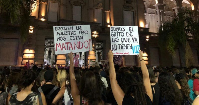 Plaza de Mayo, colmada de manifestantes que exigieron justicia por Agustina Imvinkelried