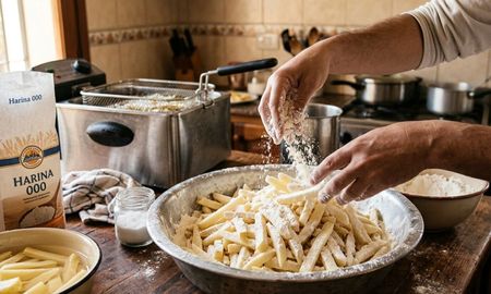 ¿Para qué sirve agregarle harina a las papas antes de freírlas? ¿Para qué sirve agregarle harina a las papas antes de freírlas?
