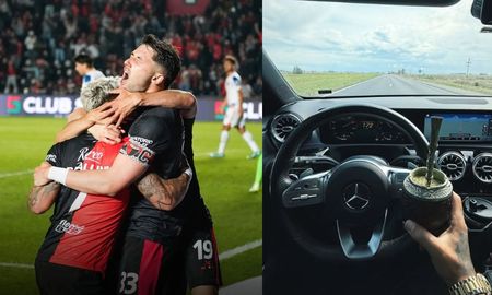 Polémica con un ex Colón que se sacó una foto manejando a 172 km/h mientras tomaba mate Polémica con un ex Colón que se sacó una foto manejando a 172 km/h mientras tomaba mate