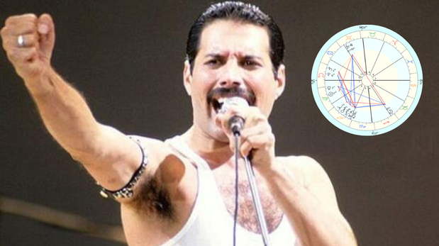 Freddie Mercury, el ídolo que murió a los 45 años, y un repaso por los aspecctos más salientes de su carta natal.