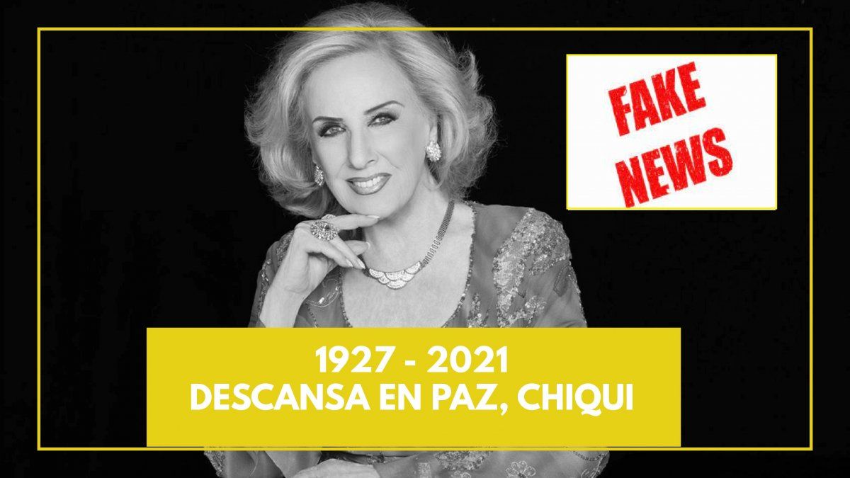 #ChauChiqui: fuerte impacto en las redes por la falsa muerte de Mirtha Legrand