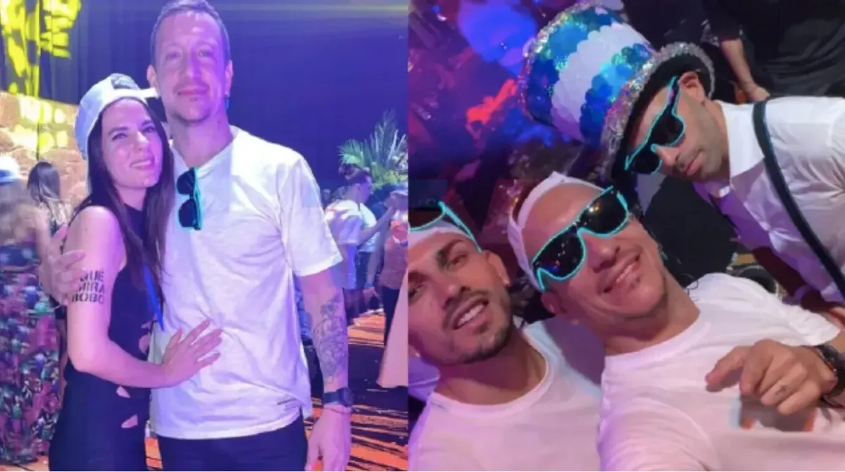 Gimena Accardi y Nico Vázquez asistieron a la fiesta de Lionel Messi.