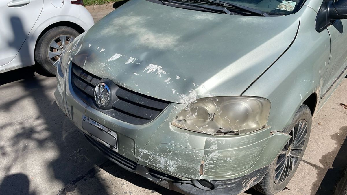 Así quedó la Surán tras impactar contra la pared. Así quedó la Surán tras impactar contra la pared.