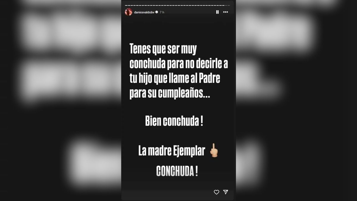 La publicación de Daniel Osvaldo contra Jimena Barón. La publicación de Daniel Osvaldo contra Jimena Barón.