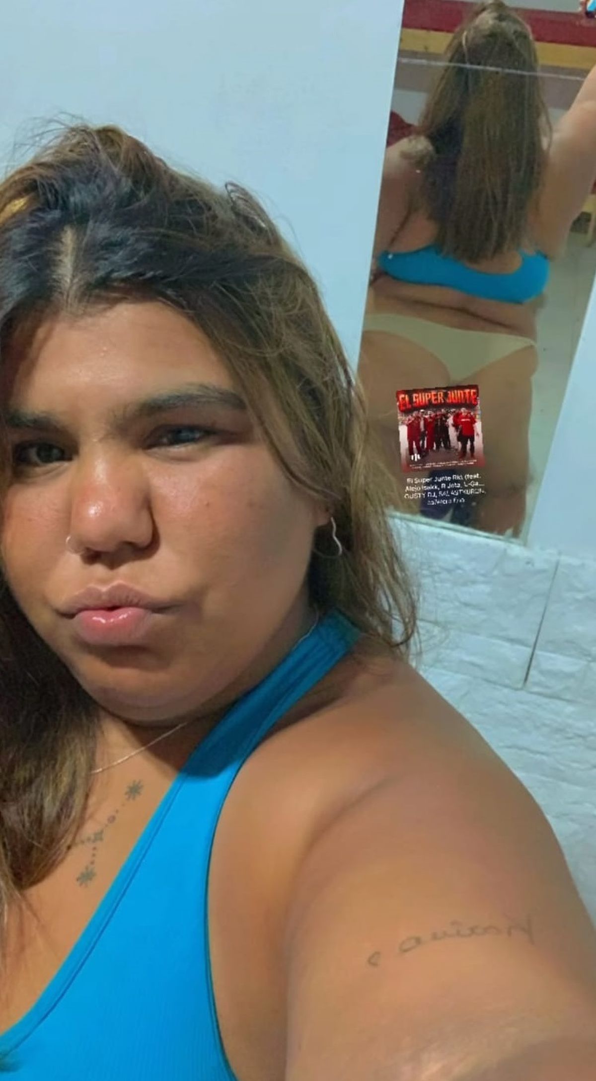 Camila Deniz, en ropa interior y de espaldas. Camila Deniz, en ropa interior y de espaldas.