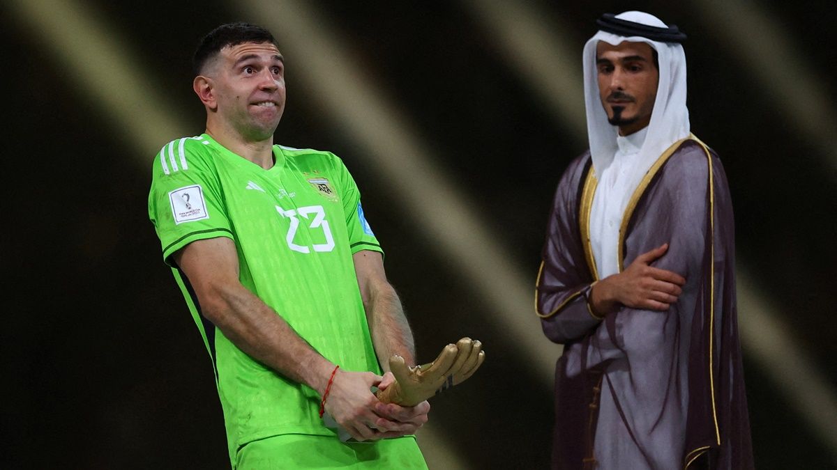 Emiliano Martínez fue una de las figuras en el Mundial de Qatar 2022. Emiliano Martínez fue una de las figuras en el Mundial de Qatar 2022.