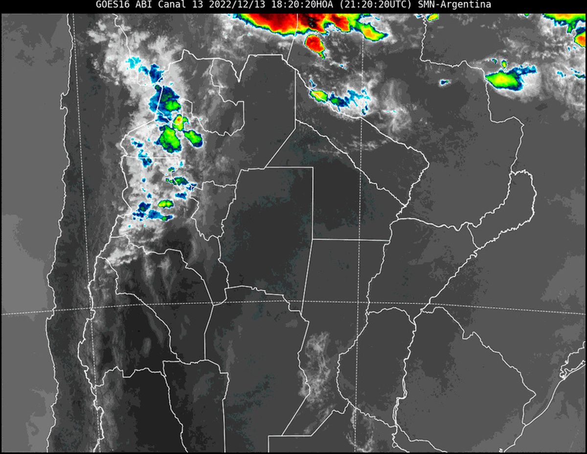 En la imagen satelital se visualiza poca nubosidad en nuestra provincia.