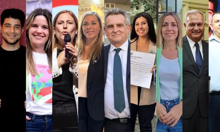 De izquierda a derecha: Agustín Pellegrini (LLA), Caren Tepp (FP), Gisela Scaglia (PU), Yamile Tomassoni (LLA), Agustín Rossi (FP), Valentina Ravera (LLA), Alejandrina Borgatta (FP), Pablo Farías (PU) y Juan Pablo Montenegro (LLA). De izquierda a derecha: Agustín Pellegrini (LLA), Caren Tepp (FP), Gisela Scaglia (PU), Yamile Tomassoni (LLA), Agustín Rossi (FP), Valentina Ravera (LLA), Alejandrina Borgatta (FP), Pablo Farías (PU) y Juan Pablo Montenegro (LLA).