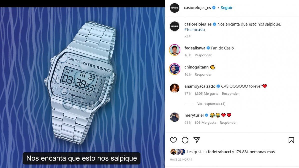 La marca Casio salió a responderle a Shakira.