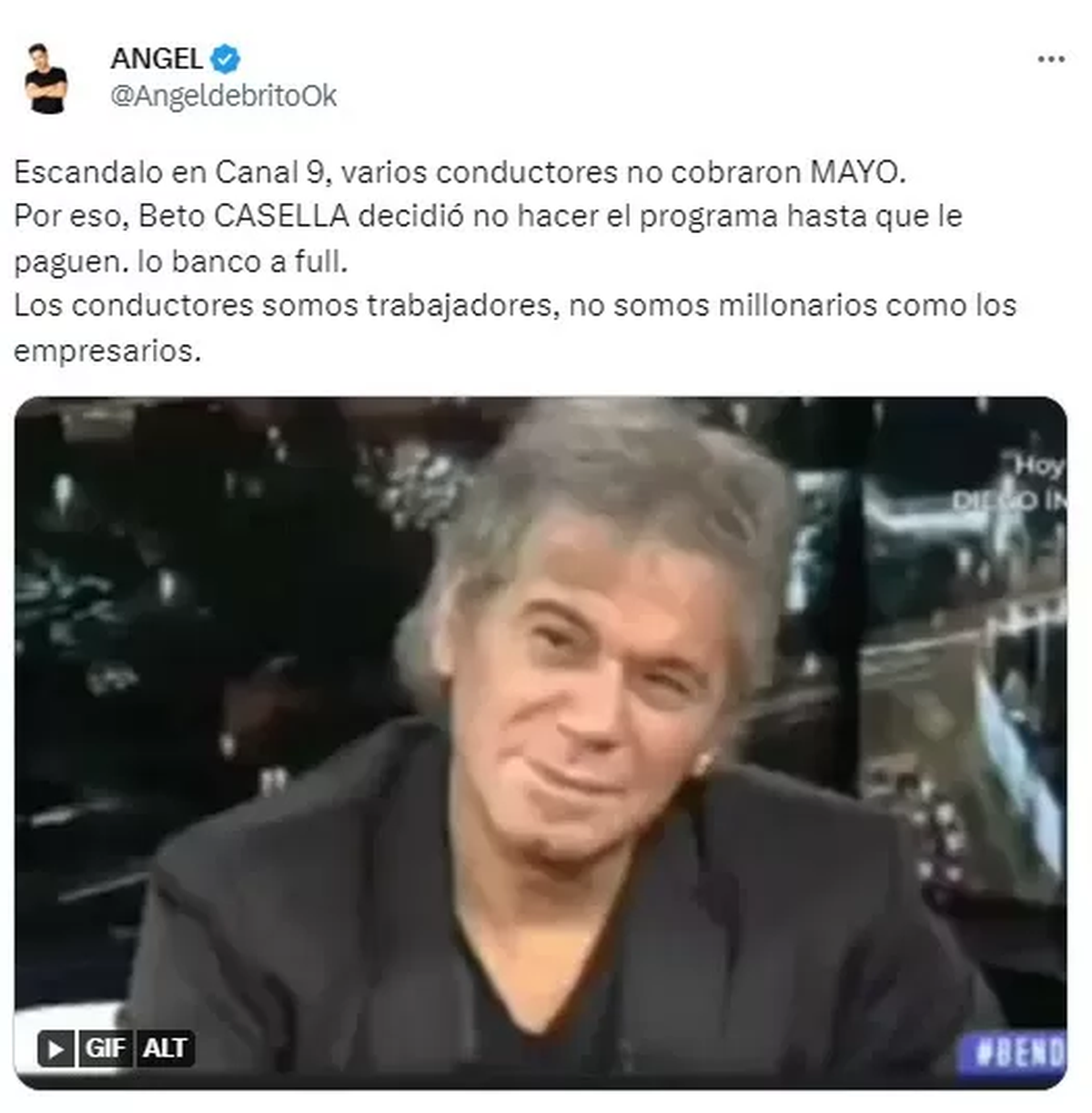 Ángel de Brito apoyó la decisión de su colega. Ángel de Brito apoyó la decisión de su colega.