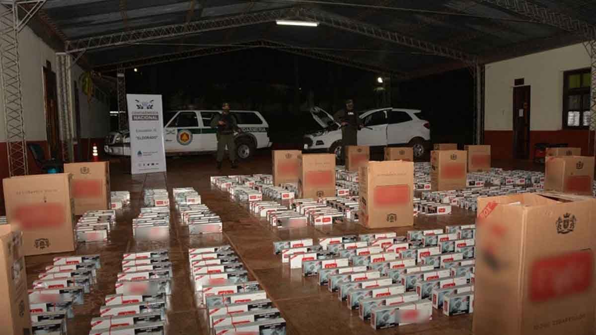 Secuestran cerca de 8 mil atados de cigarrillos de contrabando en Misiones