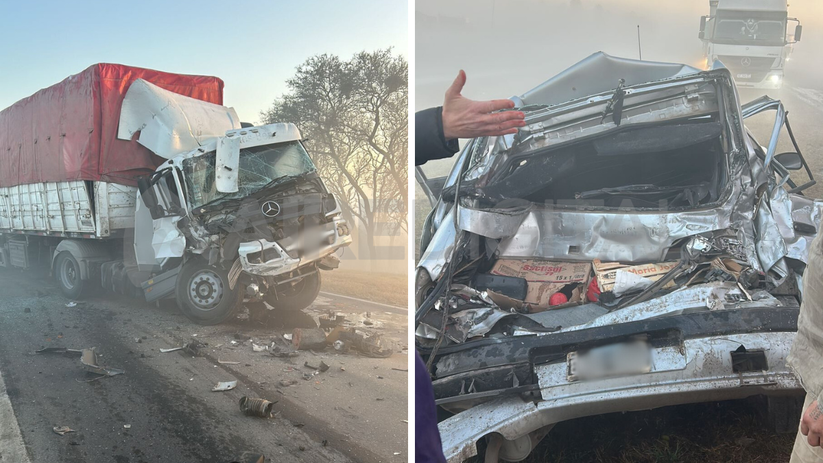 Dos de los vehículos involucrados en el accidente de la Ruta Nacional 34. Dos de los vehículos involucrados en el accidente de la Ruta Nacional 34.