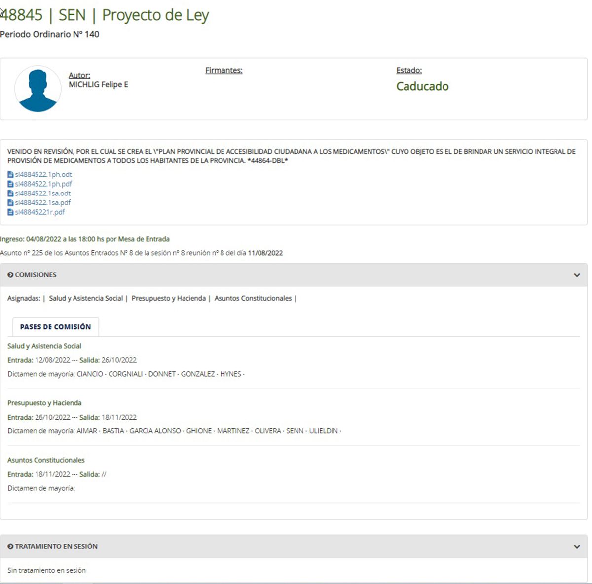 En el sistema informático de la Cámara de Diputados de Santa Fe, el proyecto aparece bajo el rótulo de En el sistema informático de la Cámara de Diputados de Santa Fe, el proyecto aparece bajo el rótulo de
