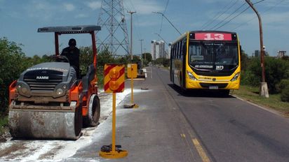 Alto Verde: avanzan las obras de bacheo en el ingreso por calle Demetrio Gómez