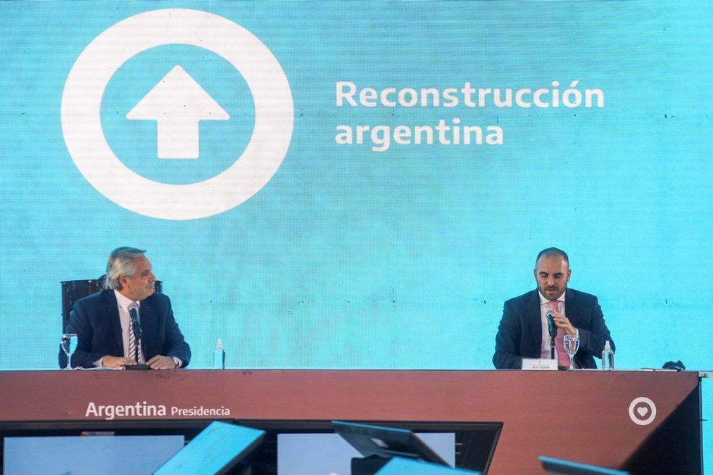 &nbsp;Alberto Fernández y el ministro de Economía