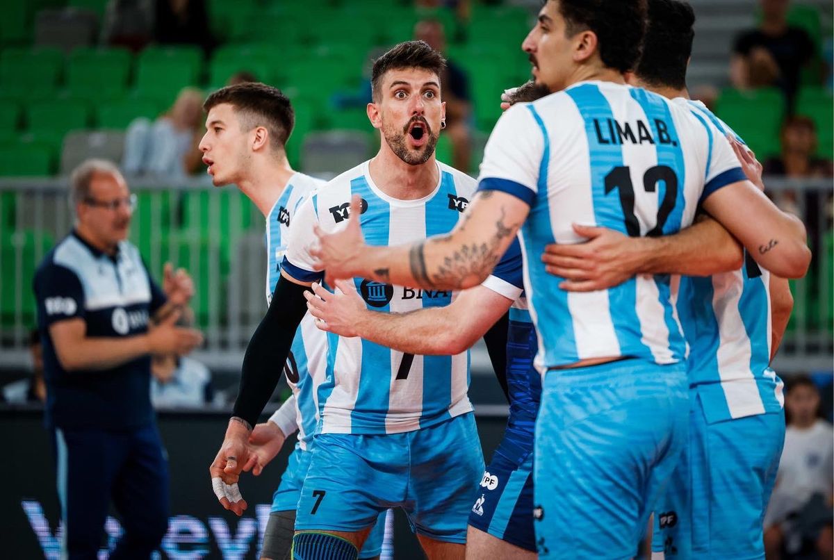 La Selección Argentina de vóley venció a Egipto y consiguió avanzar de fase en el Mundial Polonia-Eslovenia.