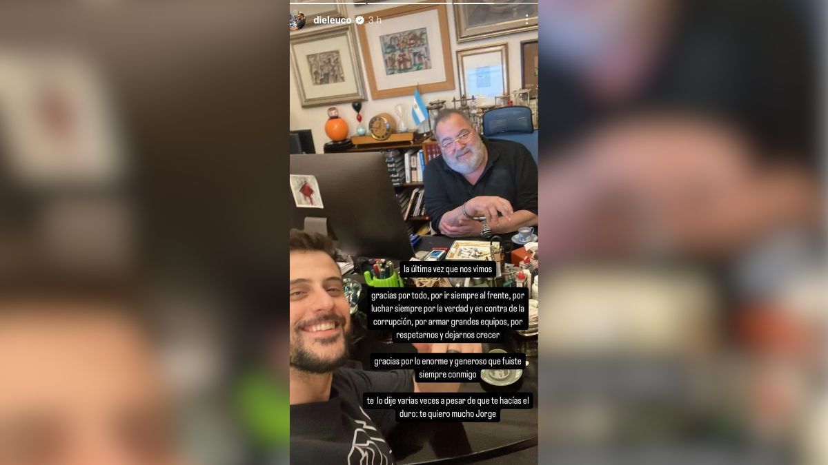 Diego Leuco se despidió de Jorge Lanata con una historia en su cuenta de Instagram. Diego Leuco se despidió de Jorge Lanata con una historia en su cuenta de Instagram. 