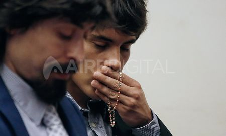 Scali el día de la condena, junto con su abogado, Juan Sebastian Oroño. Scali el día de la condena, junto con su abogado, Juan Sebastian Oroño.