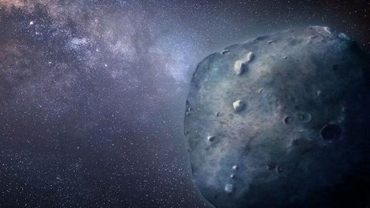 Una impresión artística del asteroide azul 3200 Faetón.