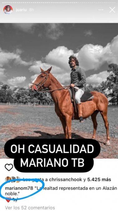 Juariu identificó que Silvina Escudero y Mariano Martínez se dedican guiños